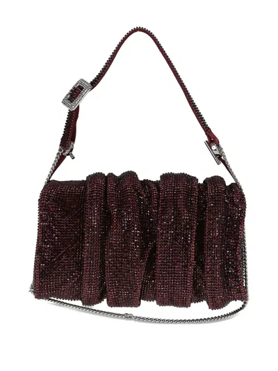 Benedetta Bruzziches Iris Miss Crystal-embellished Shoulder Bag In Purple
