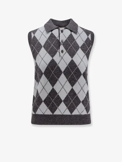 Lisa Yang Riana Sparkle Jacquard Sweater In Gray