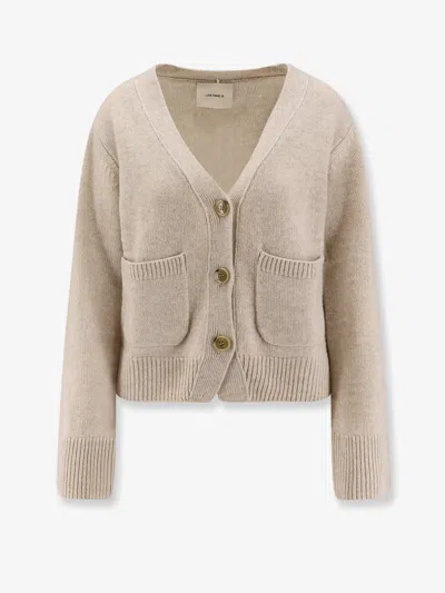 Lisa Yang Button-down Knit Cardigan With V-neckline In Neutral