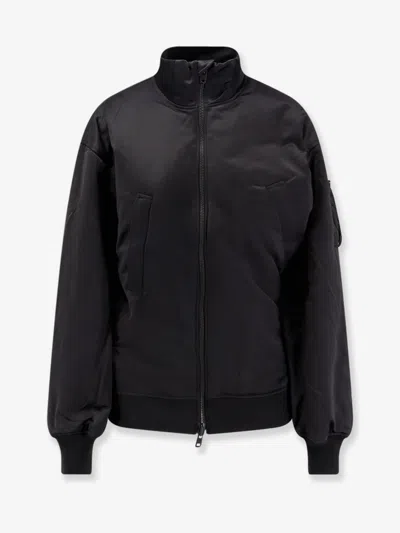 Y-3 Asymmetric Zip-up Track Jacket In Black