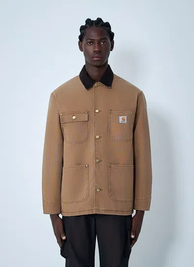 Carhartt Work In Progress Michigan Canvas Coat In Brown