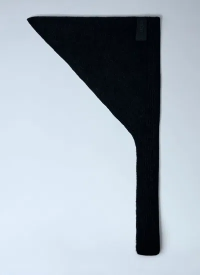 Jacquemus Men Le Chale Gros Grain Scarf In Black