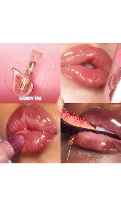 Charlotte Tilbury Unreal Lips Healthy Glow Nectar Lip Oil With Hyaluronic Acid And Vitamin E Juicylicious Candy Fig 0. In Brown