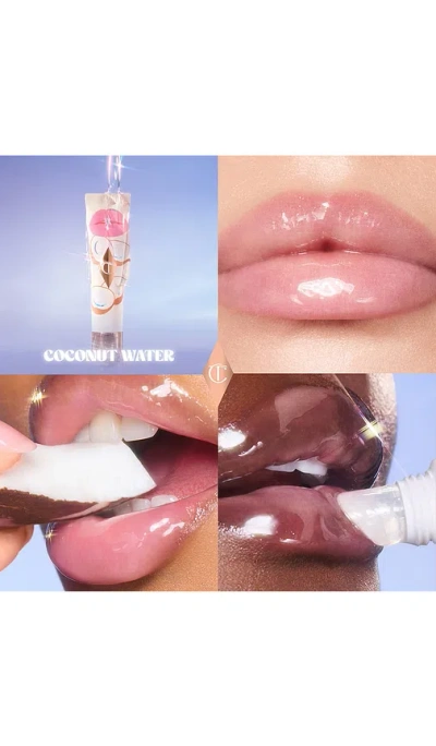 Charlotte Tilbury Unreal Lips Healthy Glow Nectar Lip Oil With Hyaluronic Acid And Vitamin E Juicylicious Coconut Wate In White