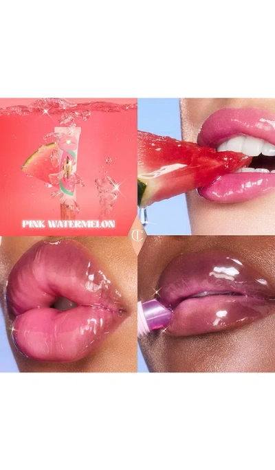 Charlotte Tilbury Unreal Lips Healthy Glow Nectar Lip Oil With Hyaluronic Acid And Vitamin E Juicylicious Pink Waterme