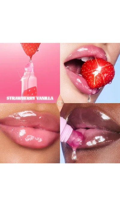 Charlotte Tilbury Unreal Lips Healthy Glow Nectar Lip Oil With Hyaluronic Acid And Vitamin E Juicylicious Strawberry V In Pink