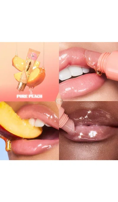 Charlotte Tilbury Unreal Lips Healthy Glow Nectar Lip Oil With Hyaluronic Acid And Vitamin E Juicylicious Pure Peach 0 In Neutral