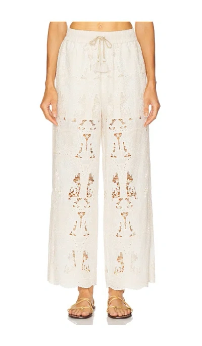Revolve X Jj Embroidered Pant In Neutral