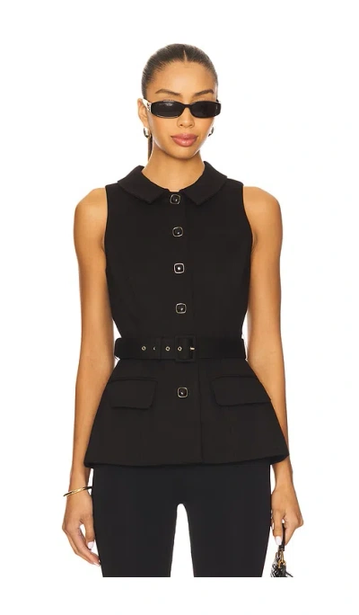 Cami Nyc Yarra Belted Vest In Black