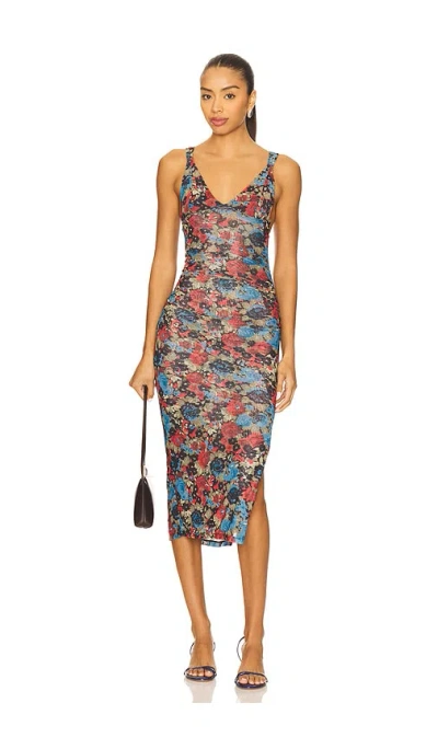 Free People X Intimately Fp Long Live Printed Mesh Slip In Multi