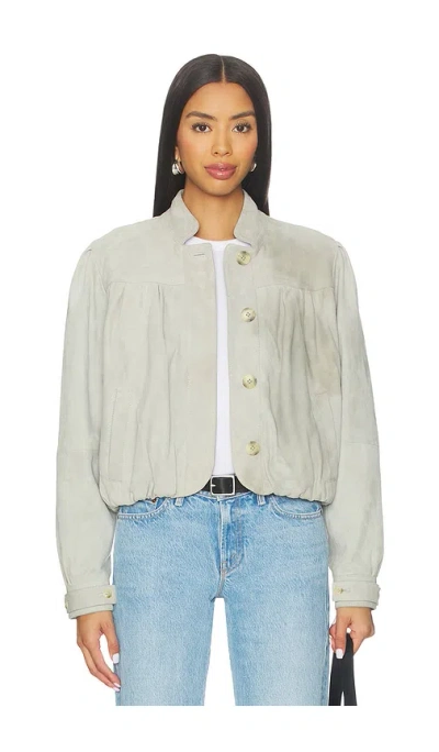 Free People X We The Free Nimbus Suede Jacket In Gray
