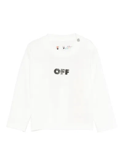 Off-white Baby Boys Arrow Sponge Long Sleeve T-shirt In White