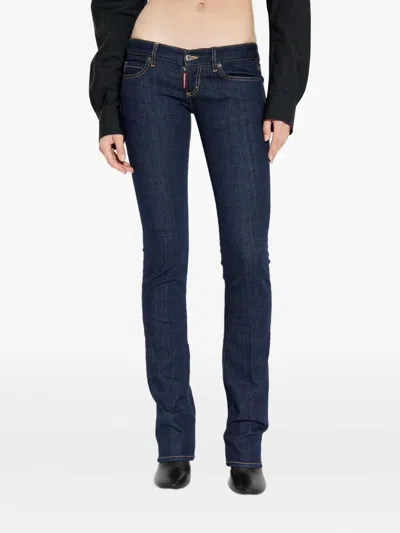 Dsquared2 Belt Loop Denim Trousers In Blue