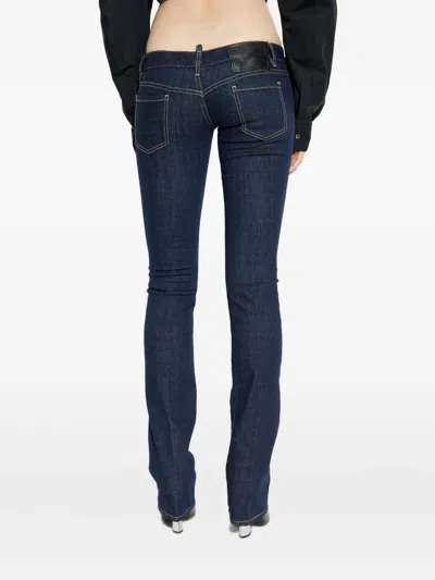 Dsquared2 Belt Loop Denim Trousers In Blue