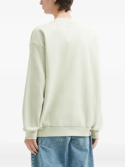 Izzue Teddy-embroidered Crew-neck Sweatshirt In Neutral