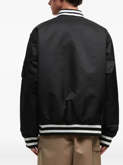 Alpha Industries Tiger-patch Bomber Jacket In Black