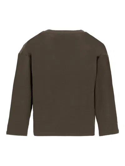 Mini Rodini Brown T-shirt For Kids With Bear In Brown