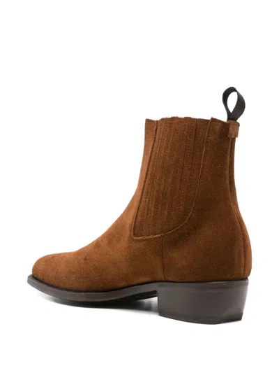 绒面切尔西靴