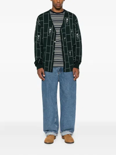 Maison Labiche Grid-pattern Cardigan In Multi