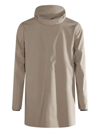 K-way Hooded Longline Jacket In Animal Print