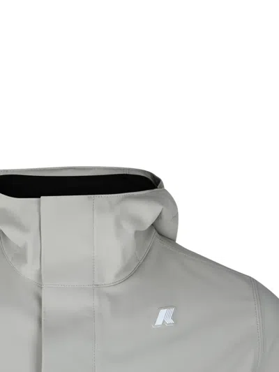 K-way Hooded Longline Jacket In Animal Print