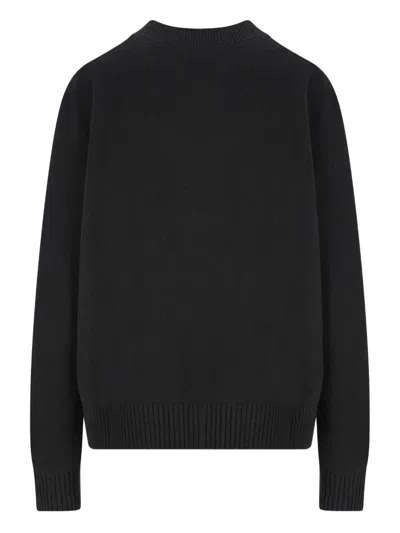 Givenchy Womens Black Brand-intarsia Round-neck Wool And Cashmere Sweater
