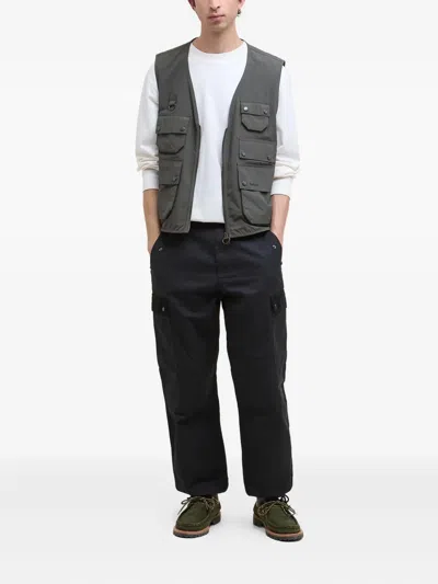 Barbour Utility Editor Multi-pocket Gilet In Gray
