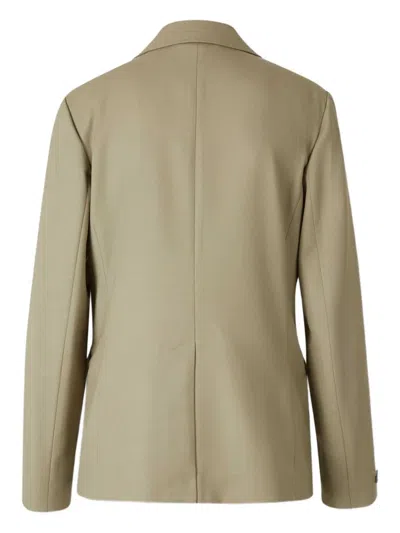 Peserico Single-button Flap-pocket Blazer In Green