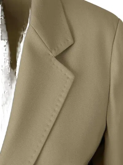 Peserico Single-button Flap-pocket Blazer In Green