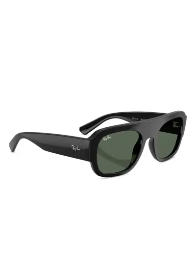 Ray Ban Shield-frame Tinted Sunglasses In Black