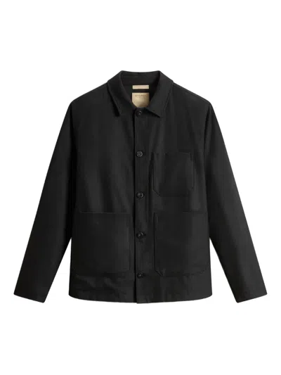 Woolrich Stylish Jacket With Chest And Front Pockets In Black