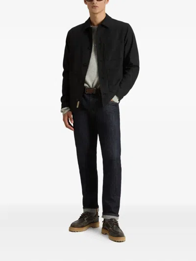 Woolrich Stylish Jacket With Chest And Front Pockets In Black
