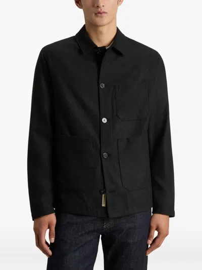 Woolrich Stylish Jacket With Chest And Front Pockets In Black