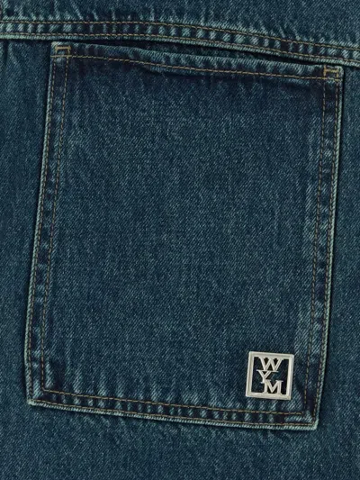 Wooyoungmi Denim Shirt With Back Logo In Black