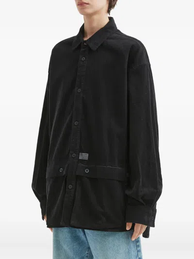 灯芯绒口袋衬衫