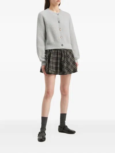 B+ab Embellished-button Cardigan In Gray