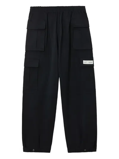 Five Cm Drawstring Cargo Trousers In Blue