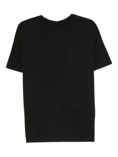 Moose Knuckles Leaf-print T-shirt In Black