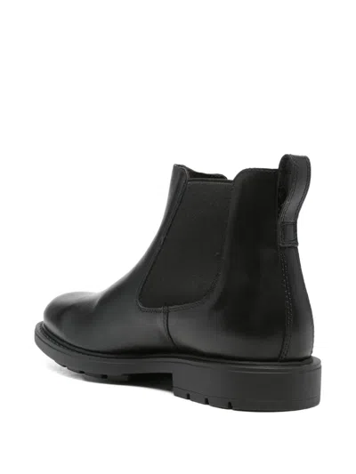 Nero Giardini Elasticated-panel Leather Boots In Black