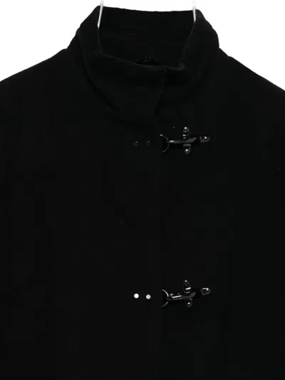 Fay Single-breasted Duffle Coat In Black