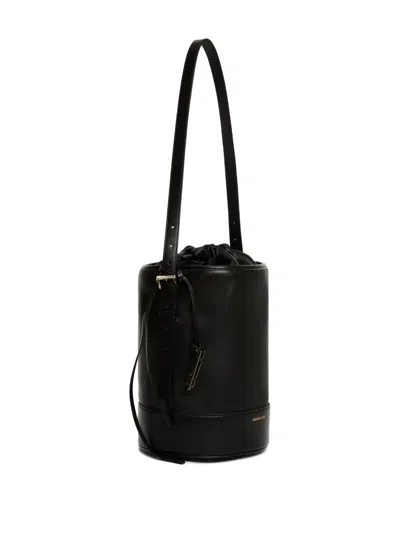 Fabiana Filippi Drawstring Bucket Bag In Black