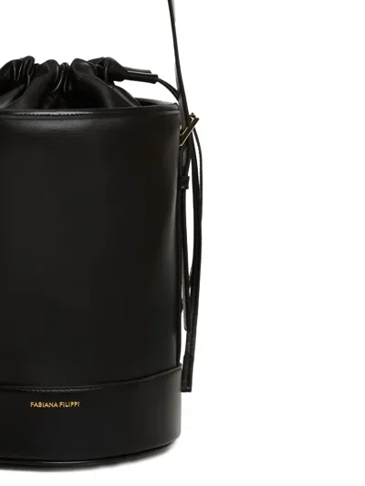 Fabiana Filippi Drawstring Bucket Bag In Black