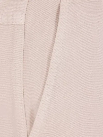 Brunello Cucinelli Button-zip Logo-patch Trousers In Neutral