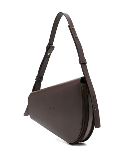 Neous Leather Shoulder Bag In Brown