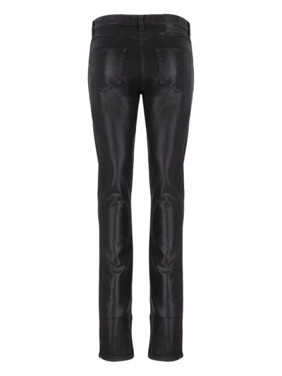 Laneus Metallic-effect Trousers In Black