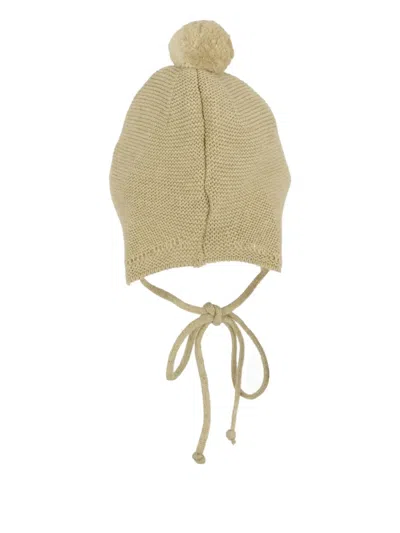 Paz Rodriguez Pom-pom Knitted Hat In Brown