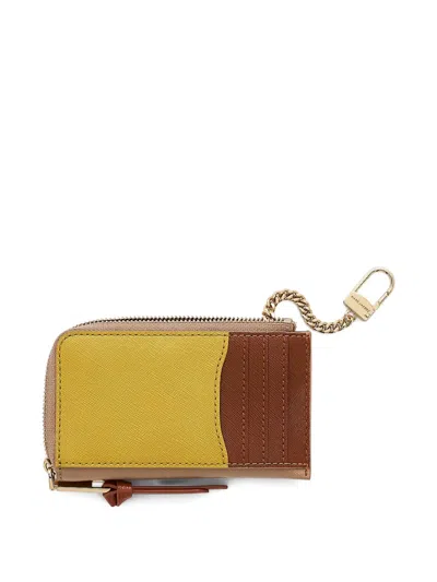 Marc Jacobs Top Zip Panel Wallet In Yellow