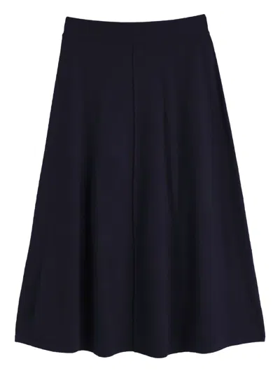 Chinti & Parker Flared Midi Skirt In Blue