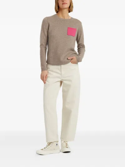 Chinti & Parker Warm-oatmeal Wool-cashmere One Pocket Sweater In Neutral