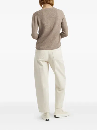 Chinti & Parker Warm-oatmeal Wool-cashmere One Pocket Sweater In Neutral